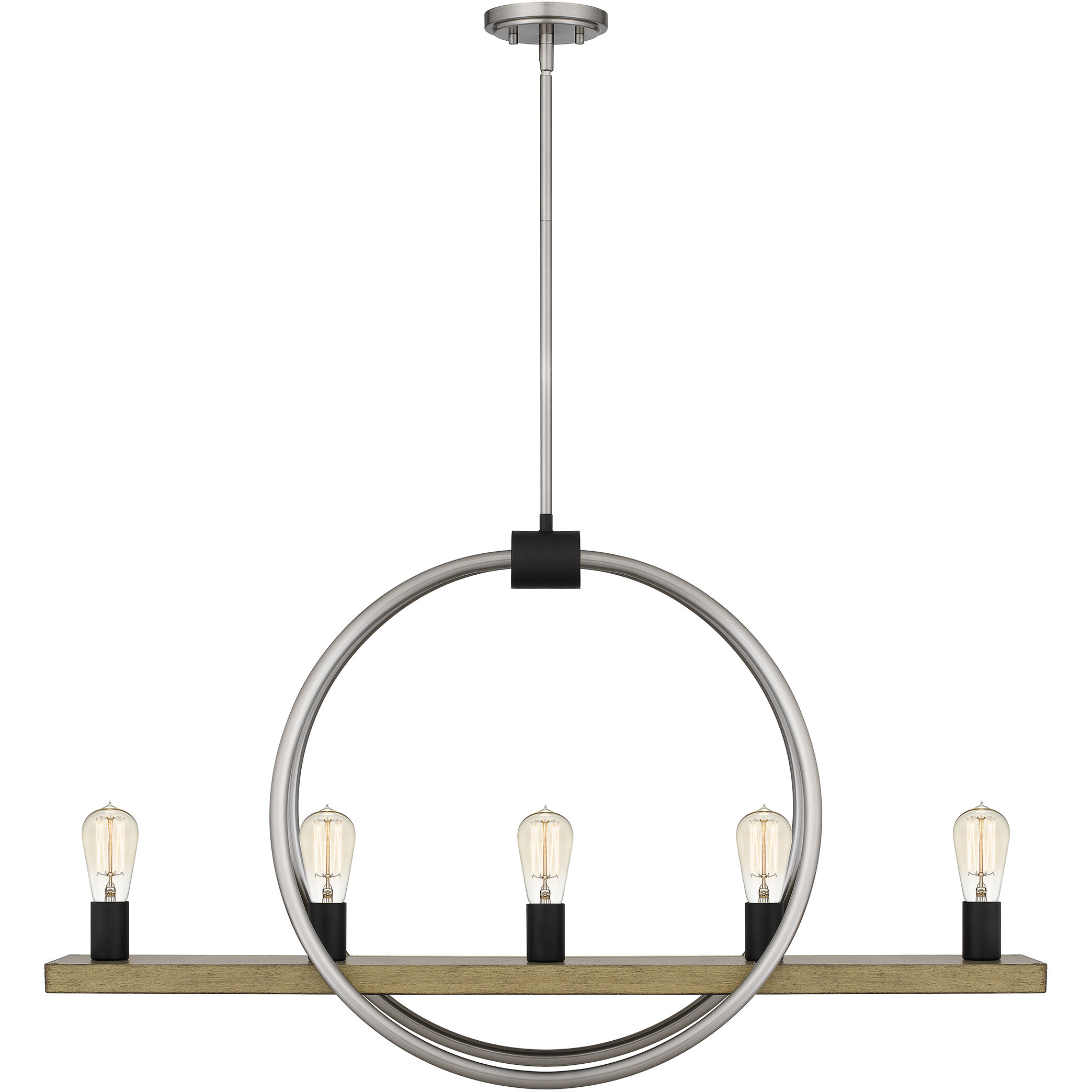 Sterling 5 Light 40 inch Brushed Nickel Island Light Ceiling Light