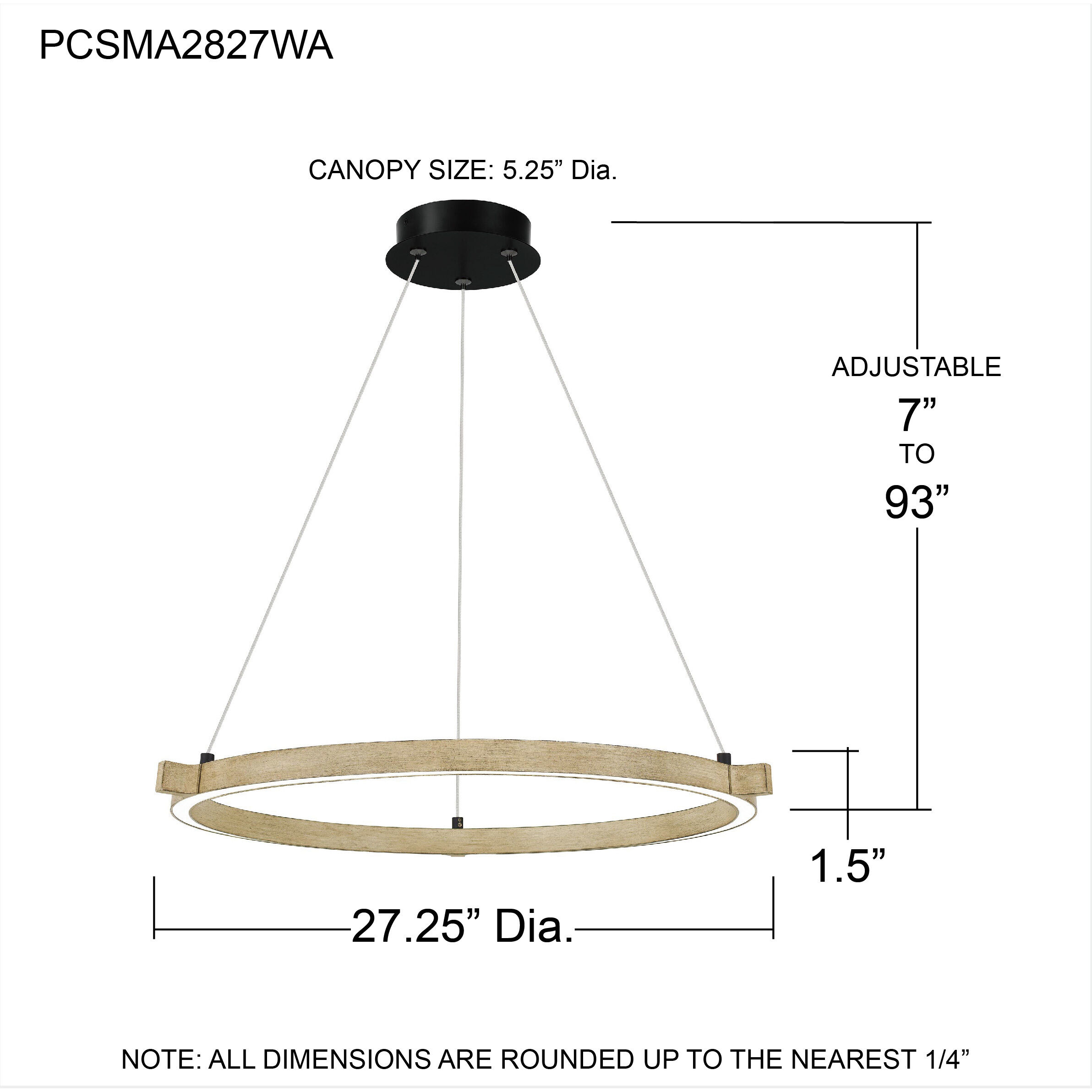 Soma 27.25 inch Whitewashed Walnut Pendant Ceiling Light