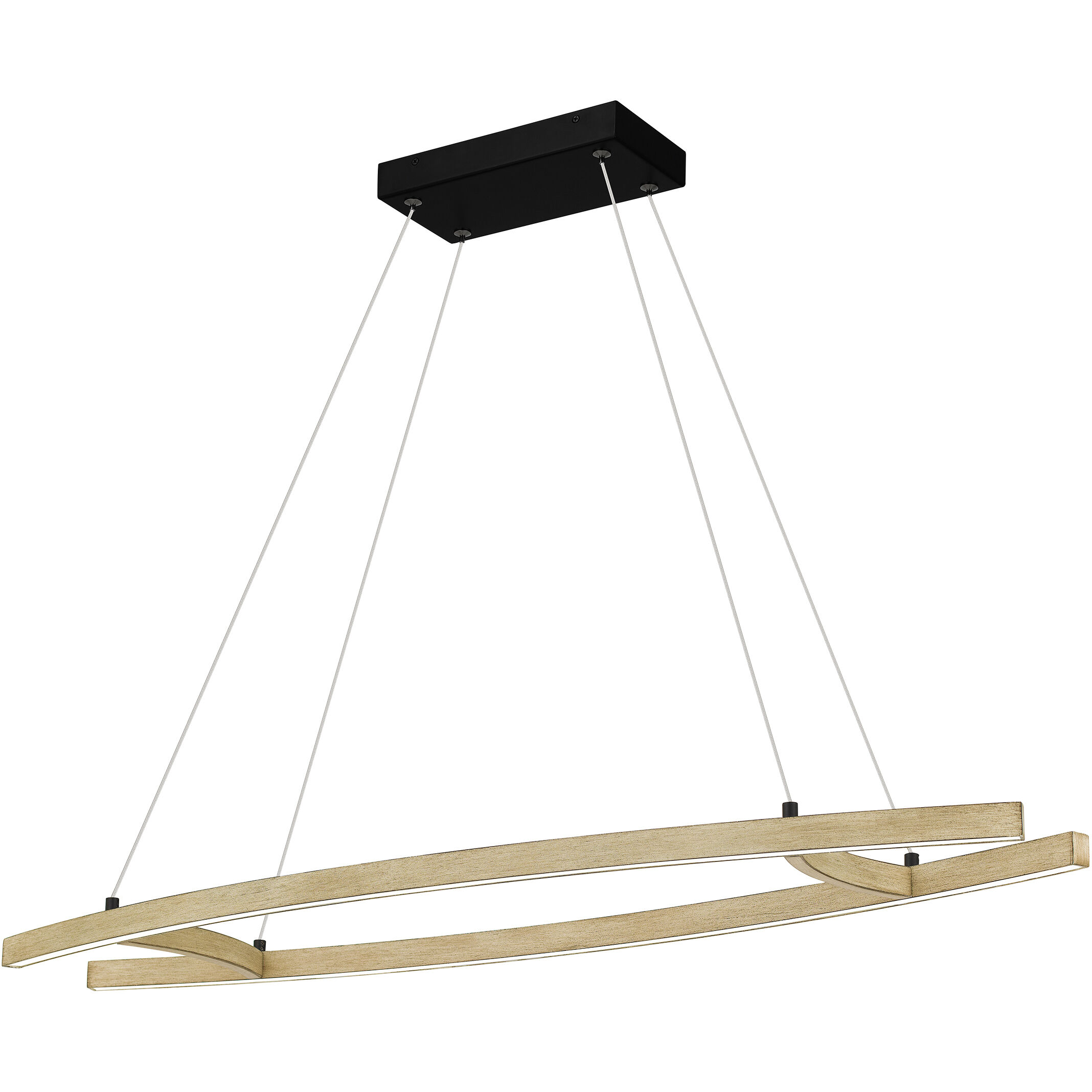 Soma 39.5 inch Whitewashed Walnut Island Light Ceiling Light