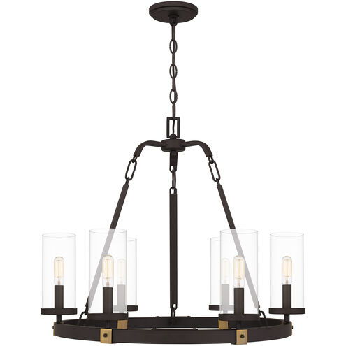Lisbon 6 Light 26 inch Old Bronze Chandelier Ceiling Light