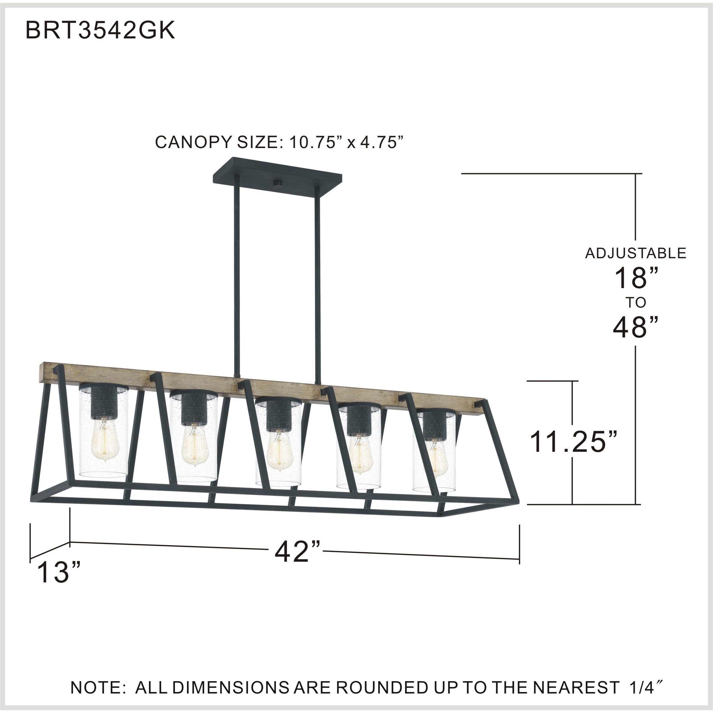 Brockton Linear Chandelier Ceiling Light