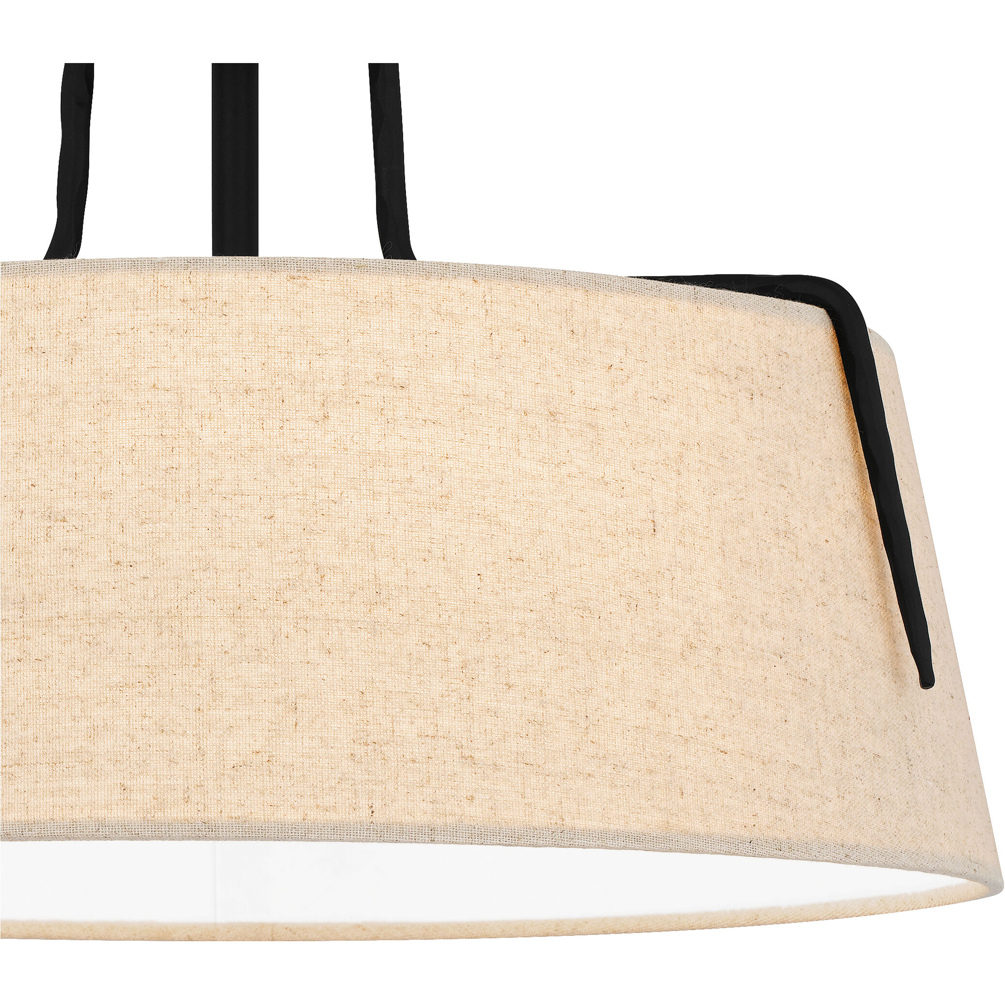 Leona 3 Light 16 inch Matte Black Semi-Flush Mount Ceiling Light