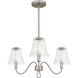 McKinney 3 Light 21.75 inch Brushed Nickel Chandelier Ceiling Light