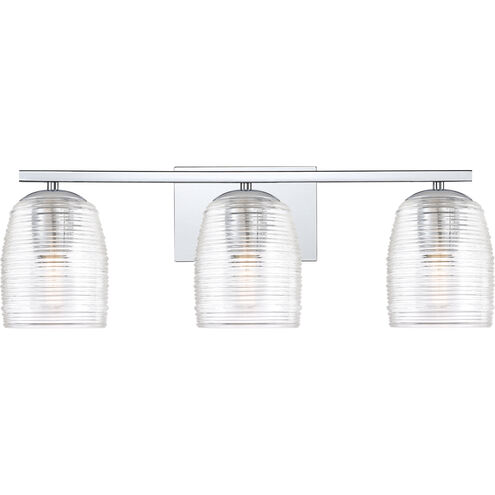 Realm 3 Light 24 inch Polished Chrome Bath Light Wall Light, Large