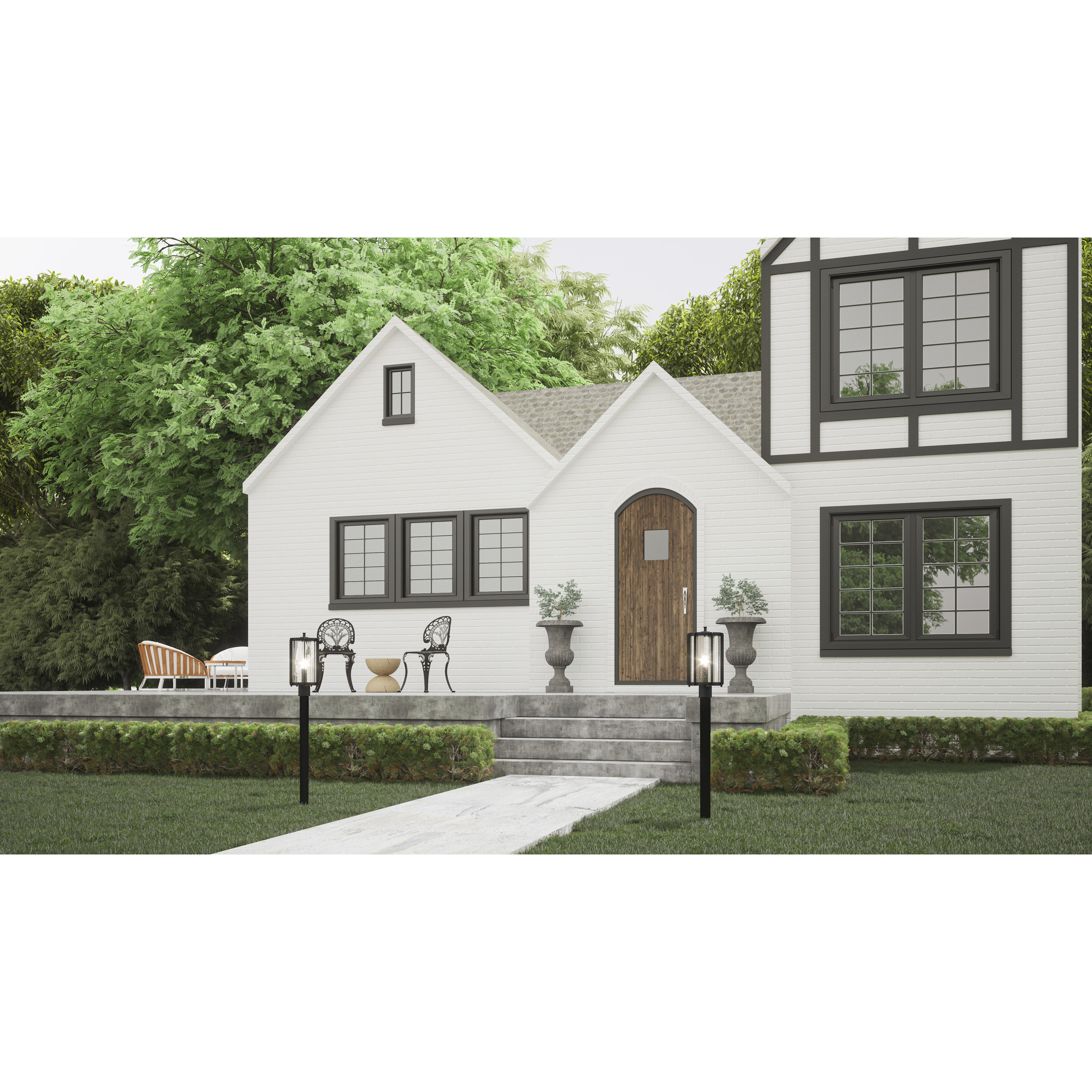 Hazel 1 Light 19 inch Earth Black Outdoor Post Lantern