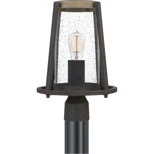 Brockton 1 Light 15 inch Rustic Black Outdoor Post Lantern