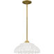 Whitecap 1 Light 14 inch Brushed Gold Pendant Ceiling Light