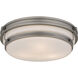 Grafton 3 Light 16 inch Antique Nickel Flush Mount Ceiling Light, Medium
