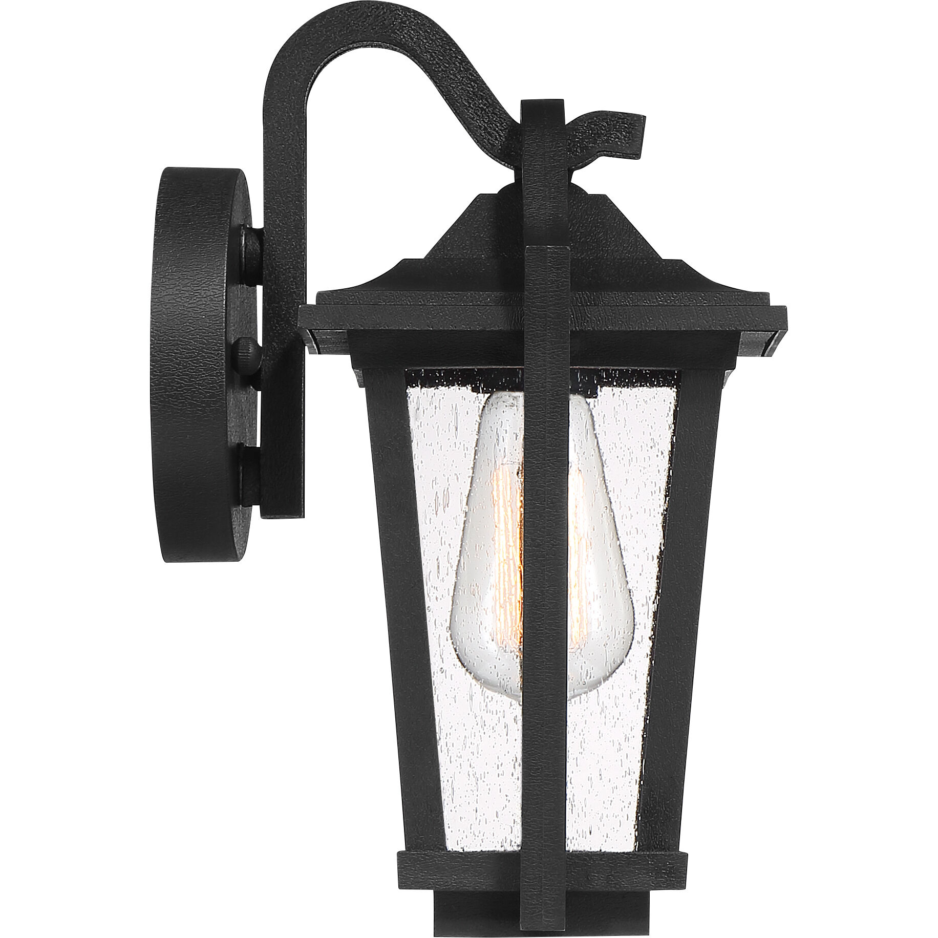 Darius 1 Light 12 inch Earth Black Outdoor Wall Light