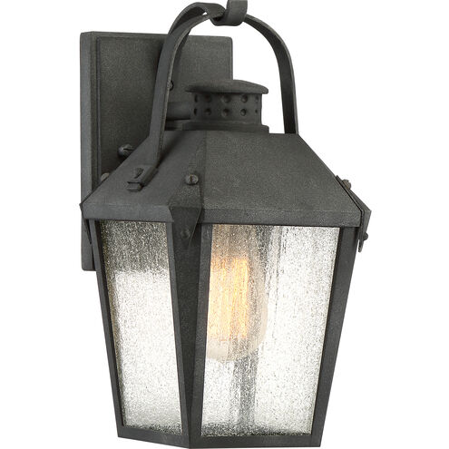 Quoizel Carriage 1 Light 12 inch Mottled Black Outdoor Wall Lantern CRG8406MB - Open Box