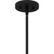 Fortress 1 Light 9 inch Earth Black Mini Pendant Ceiling Light