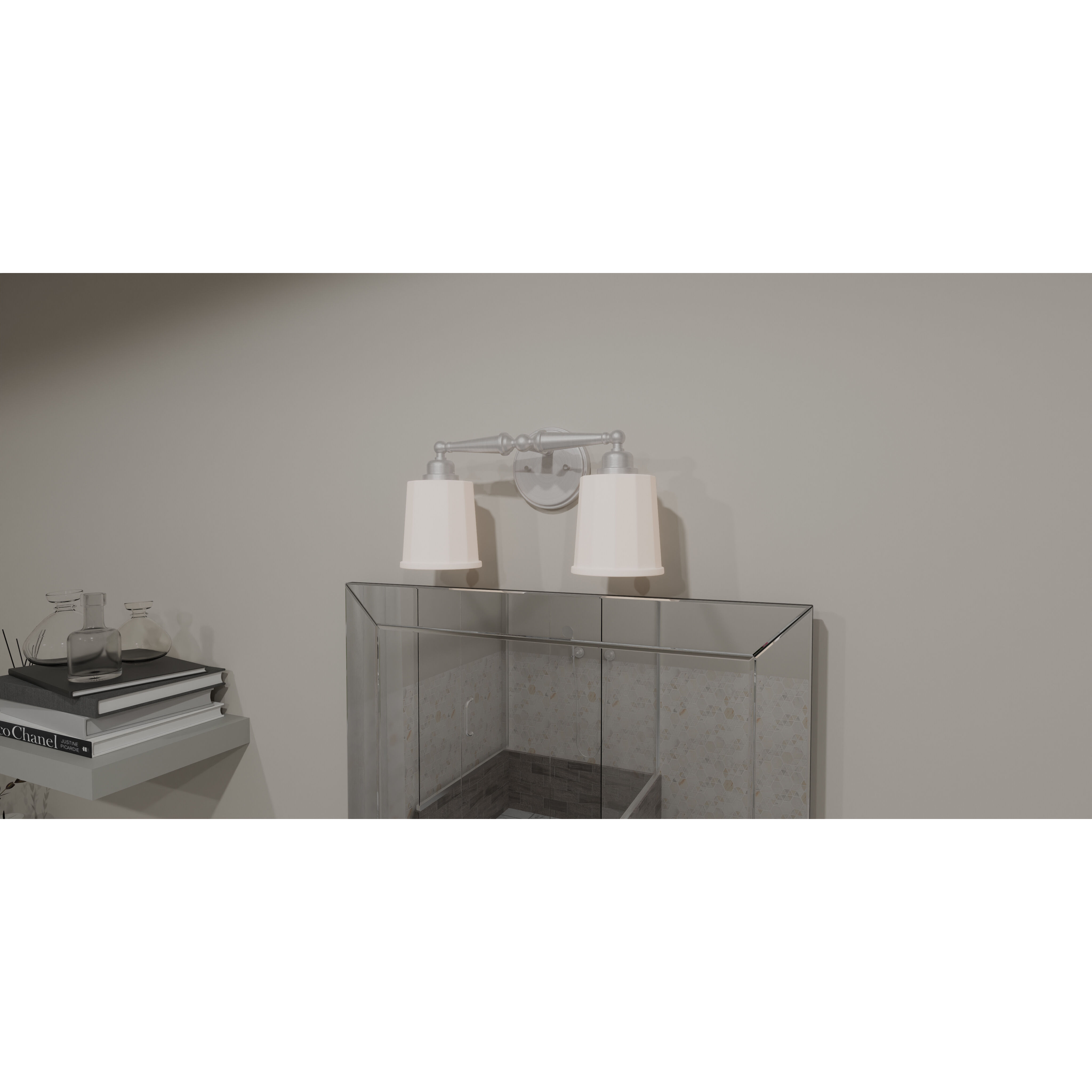 Cecilia 2 Light 16 inch Brushed Nickel Bath Light Wall Light, Medium