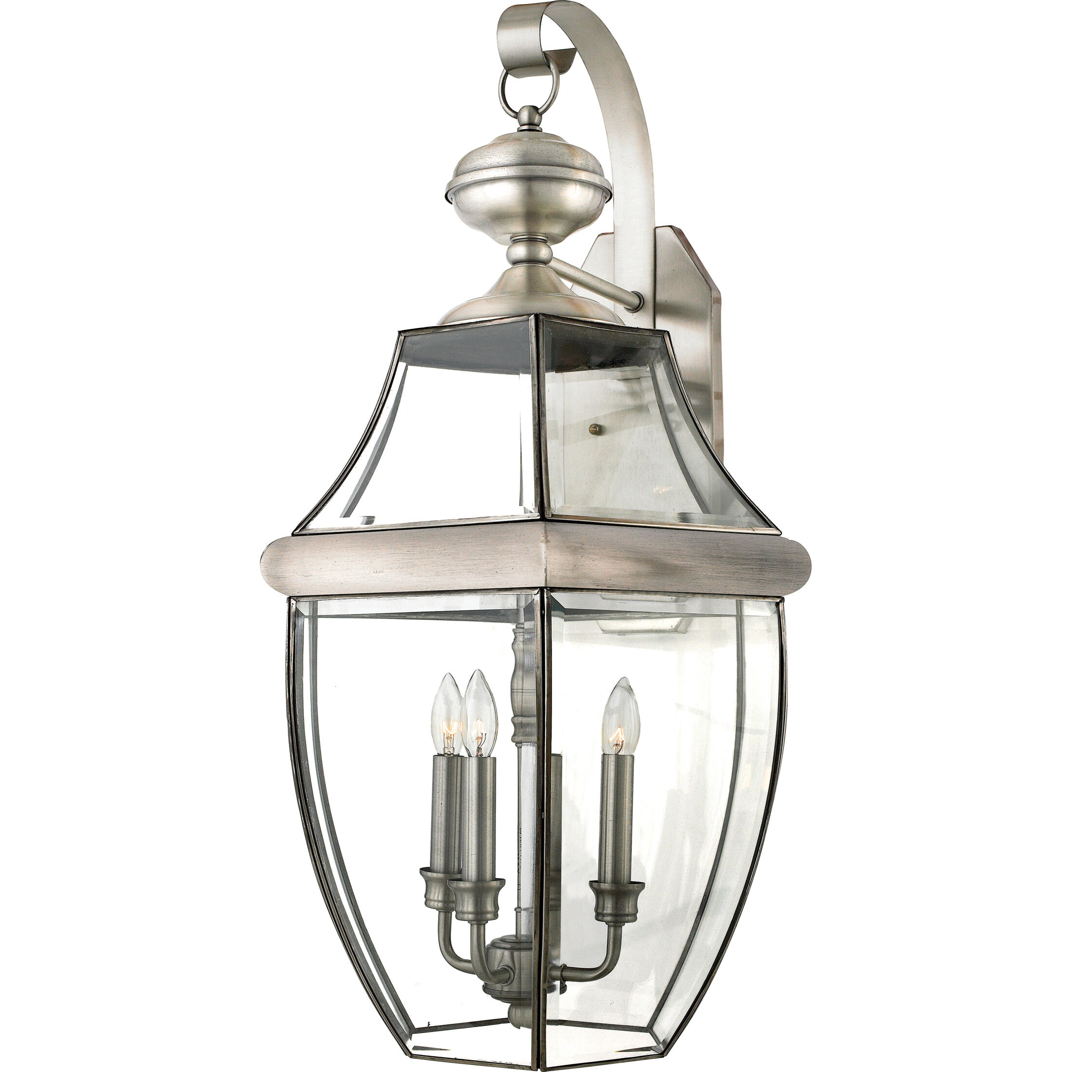 Newbury 3 Light 23 inch Pewter Outdoor Wall Lantern