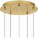Skye LED 14.5 inch Brushed Gold Pendant Ceiling Light