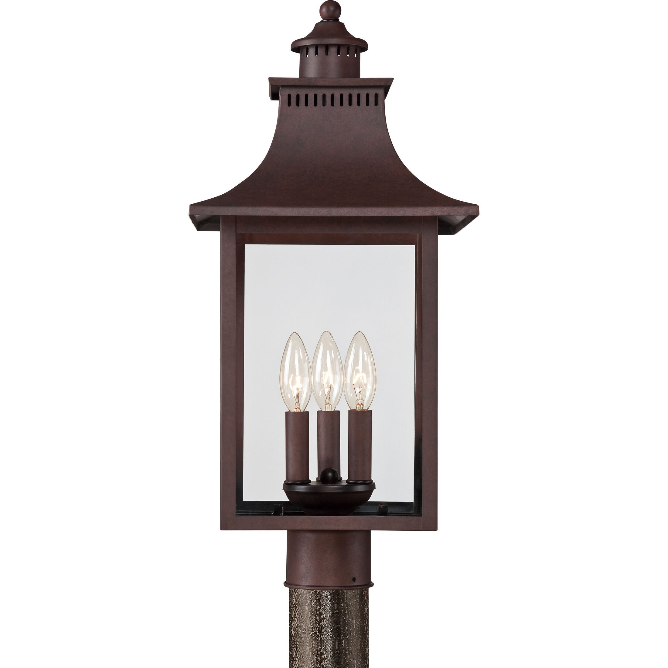 Chancellor 3 Light 22 inch Copper Bronze Post Lantern