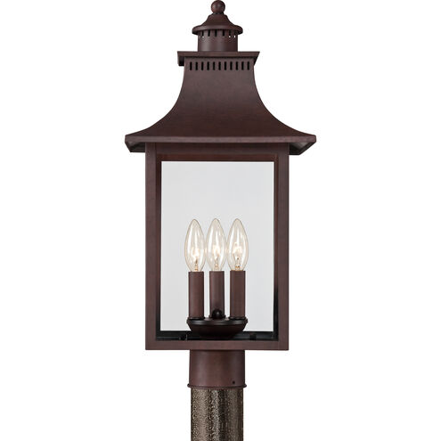 Chancellor 3 Light 22 inch Copper Bronze Post Lantern
