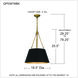 Aberdale 4 Light 19 inch Matte Black Pendant Ceiling Light