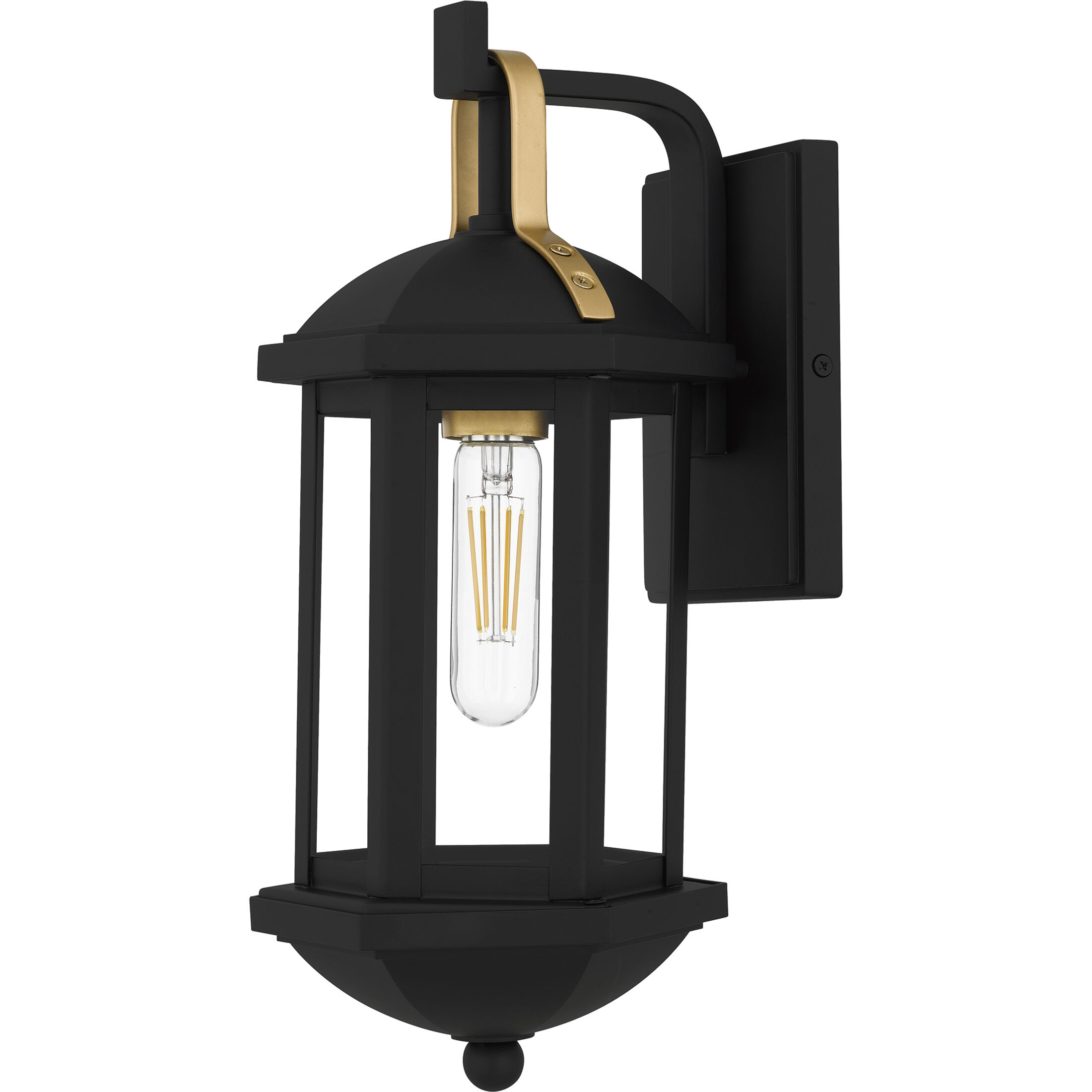 Crestfield 1 Light 15.25 inch Matte Black Outdoor Wall Lantern, Small