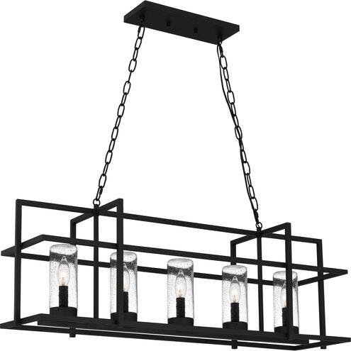 Damien 5 Light 37 inch Earth Black Island Light Ceiling Light
