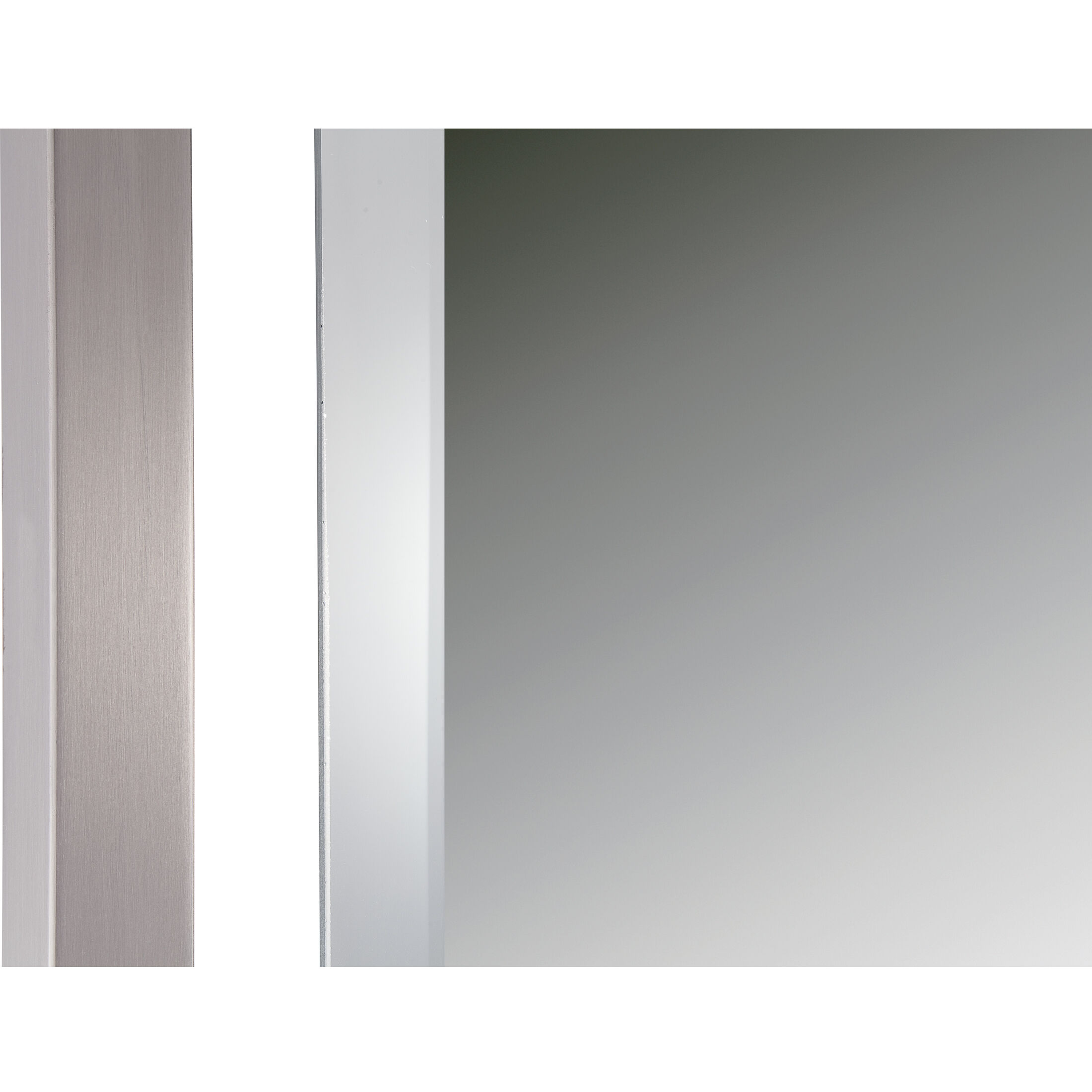 Marcos 32 X 24 inch Brushed Nickel Wall Mirror