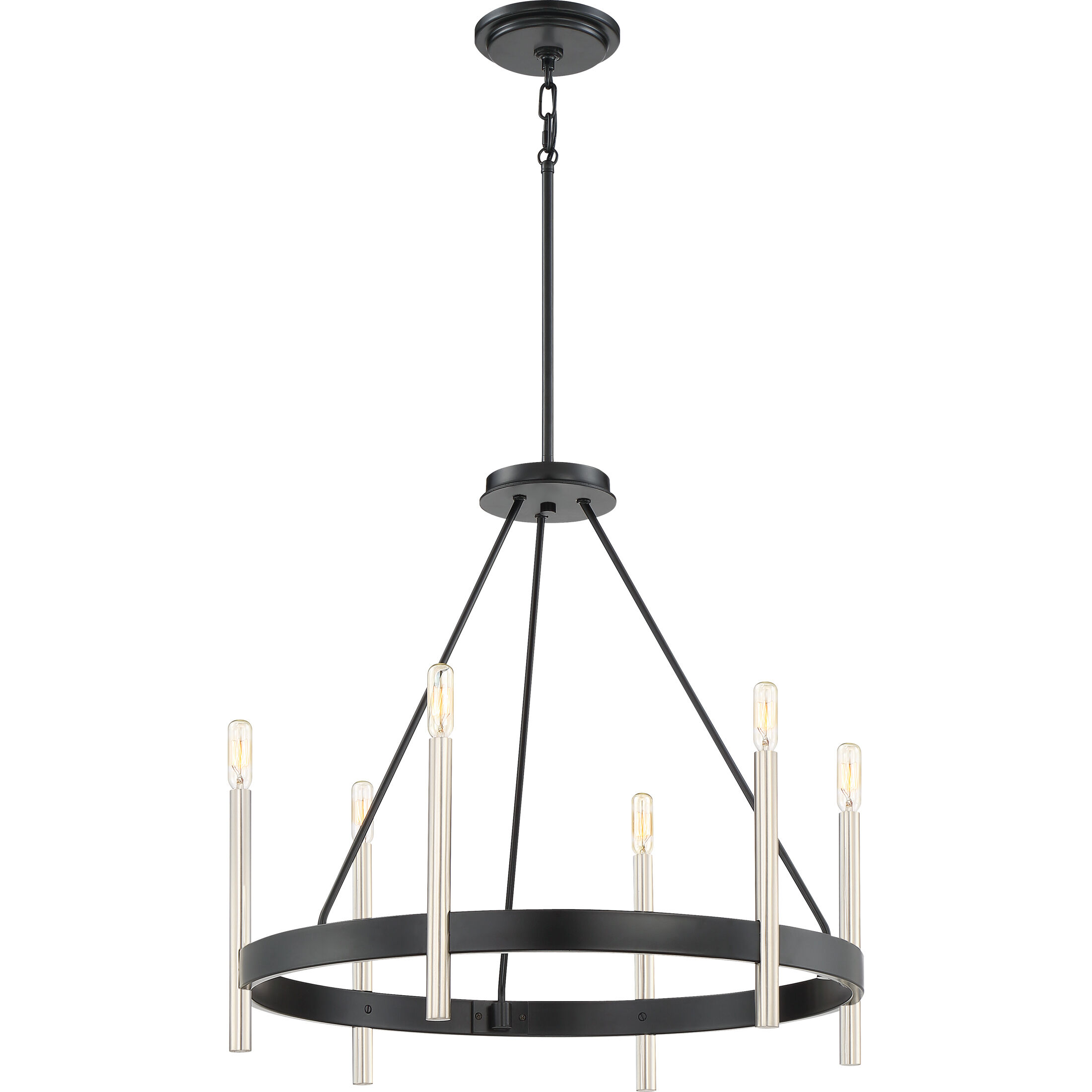 Anthem 6 Light 25 inch Mystic Black Chandelier Ceiling Light