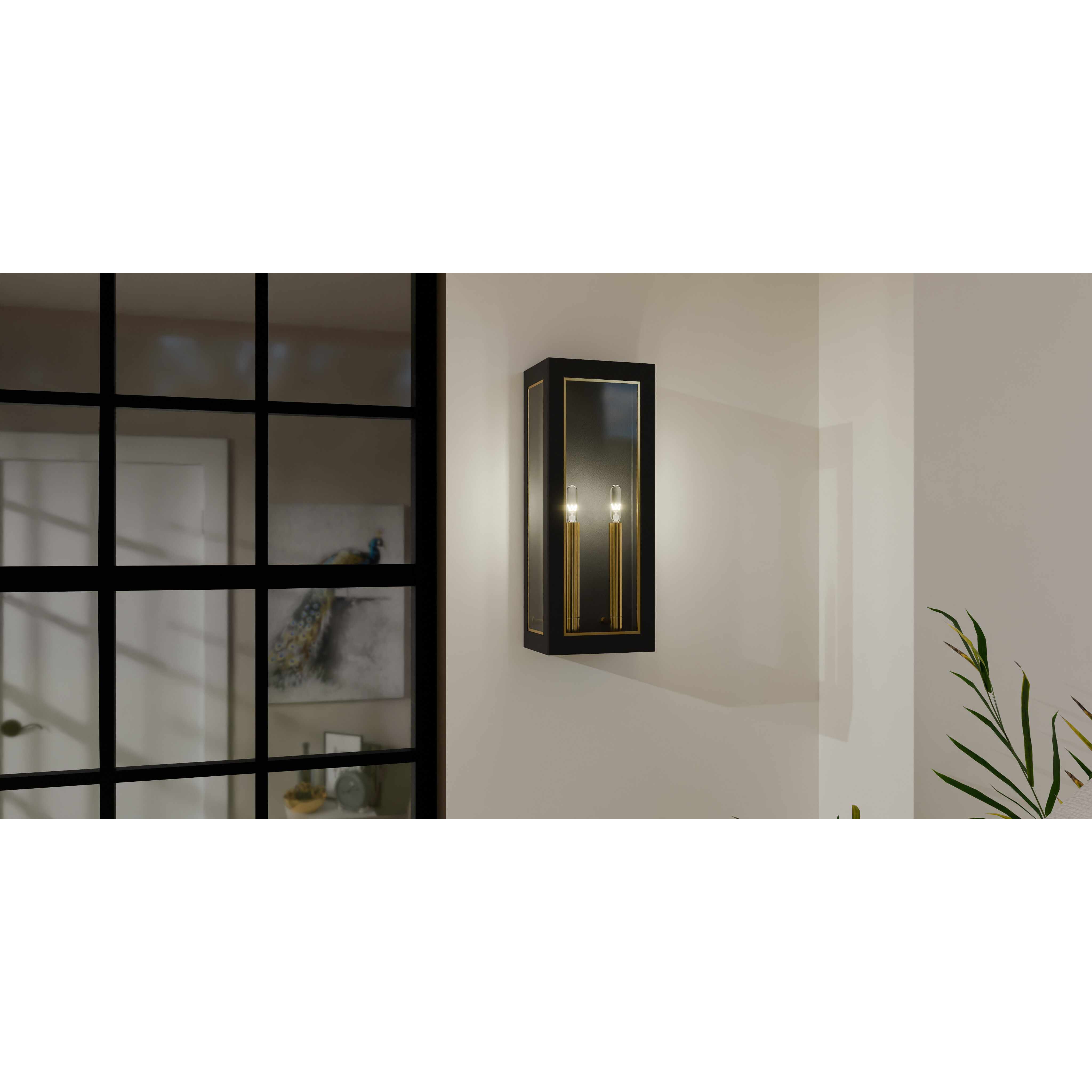 Bourbon Outdoor Wall Lantern, Large