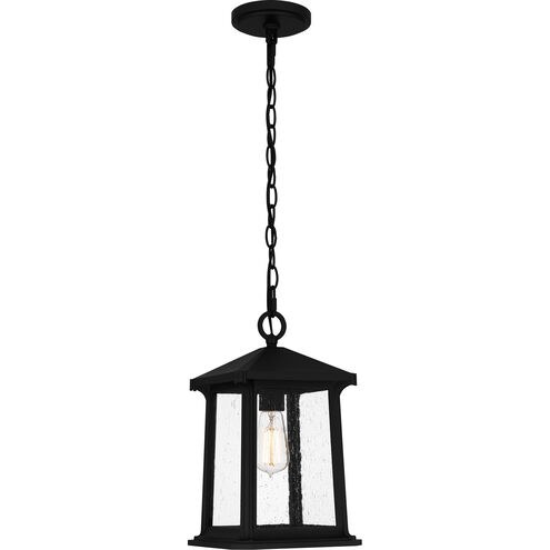 Satterfield 1 Light 9 inch Matte Black Outdoor Hanging Lantern
