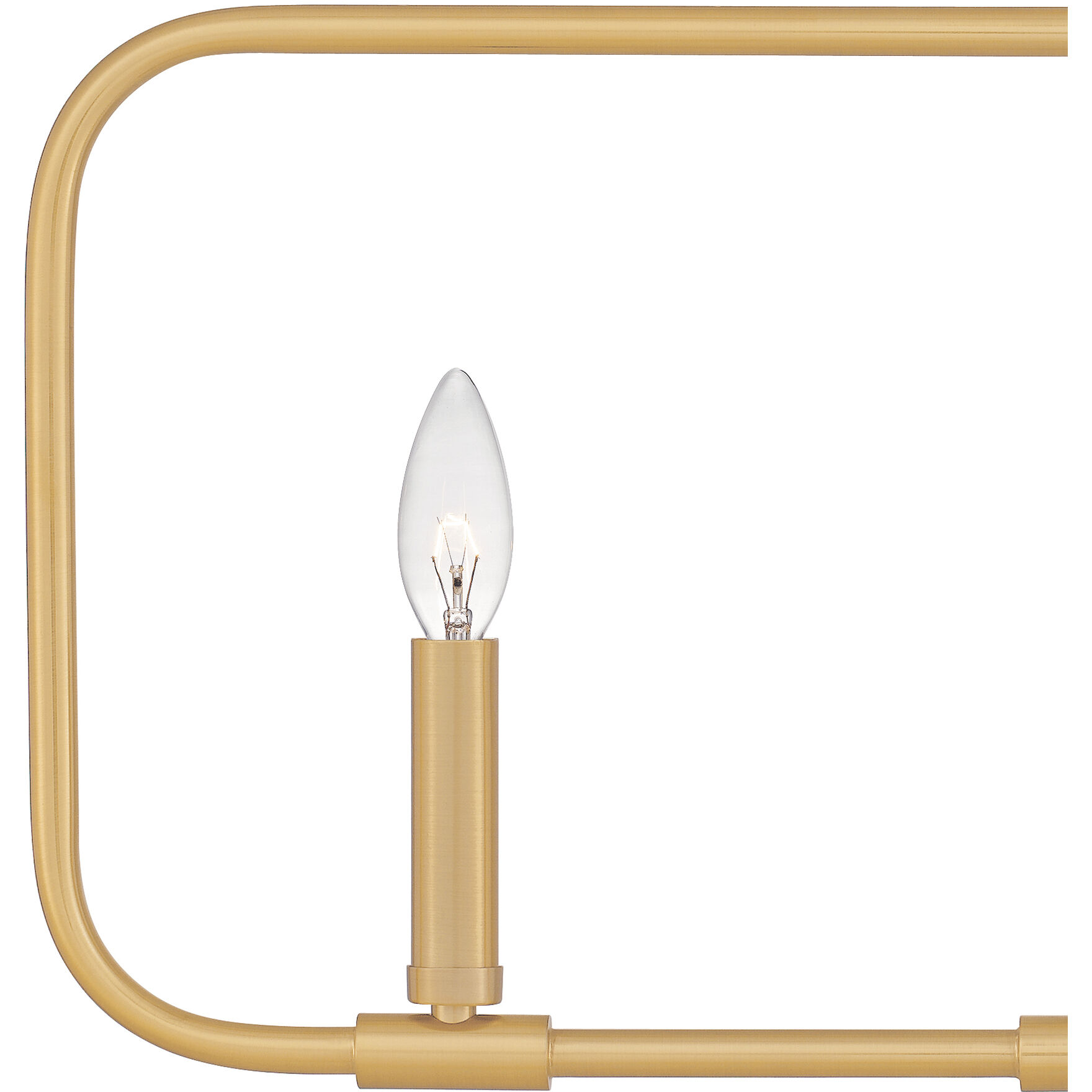 Abner 4 Light 32 inch Aged Brass Linear Chandelier Ceiling Light