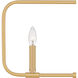 Abner 4 Light 32 inch Aged Brass Linear Chandelier Ceiling Light