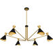 Arden 6 Light 52 inch Matte Black Chandelier Ceiling Light