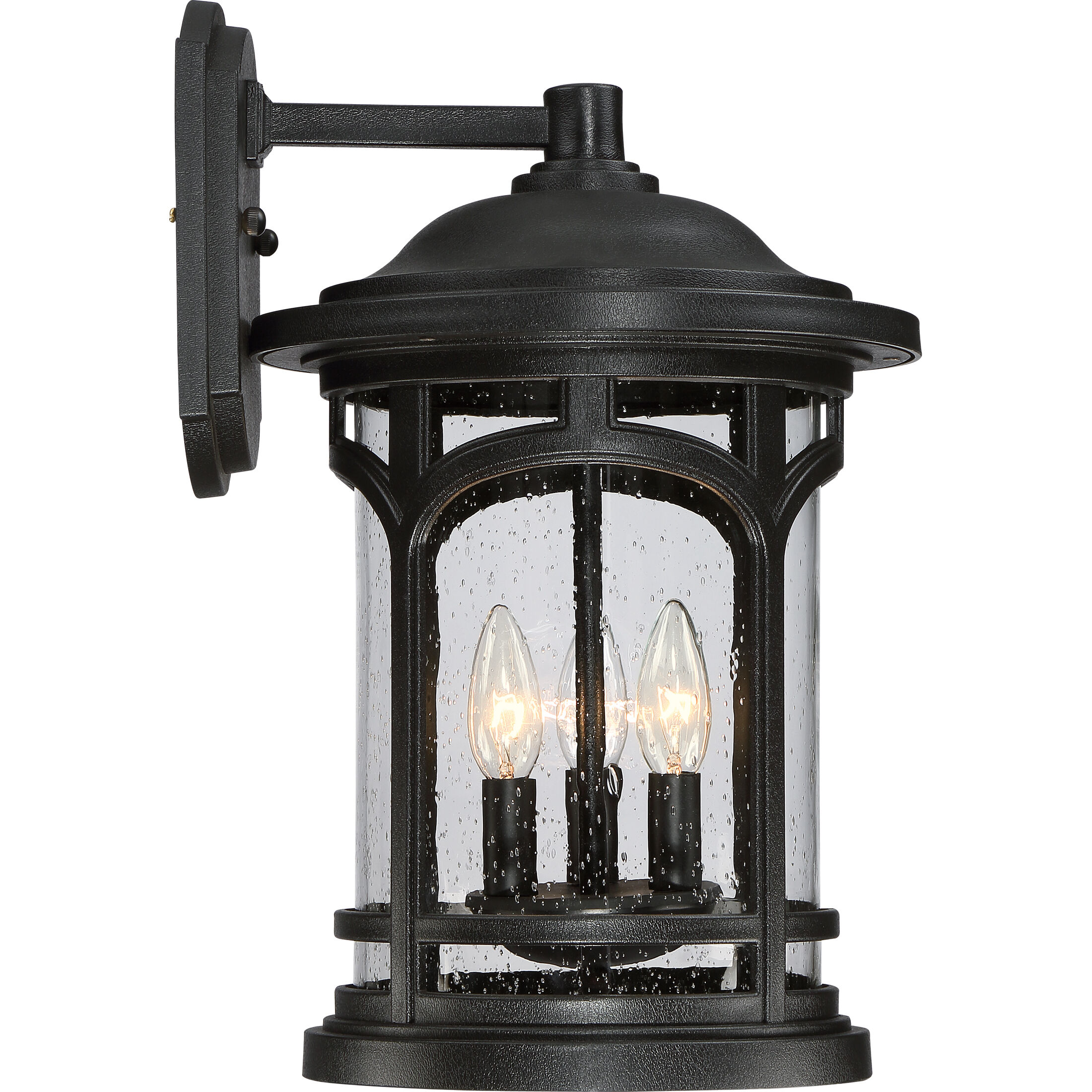 Marblehead 3 Light 18 inch Mystic Black Outdoor Wall Lantern