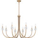 Remy 8 Light 42 inch Bronze Gold Chandelier Ceiling Light