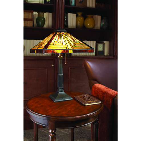 Stephen 23 inch 75 watt Vintage Bronze Table Lamp Portable Light, Naturals
