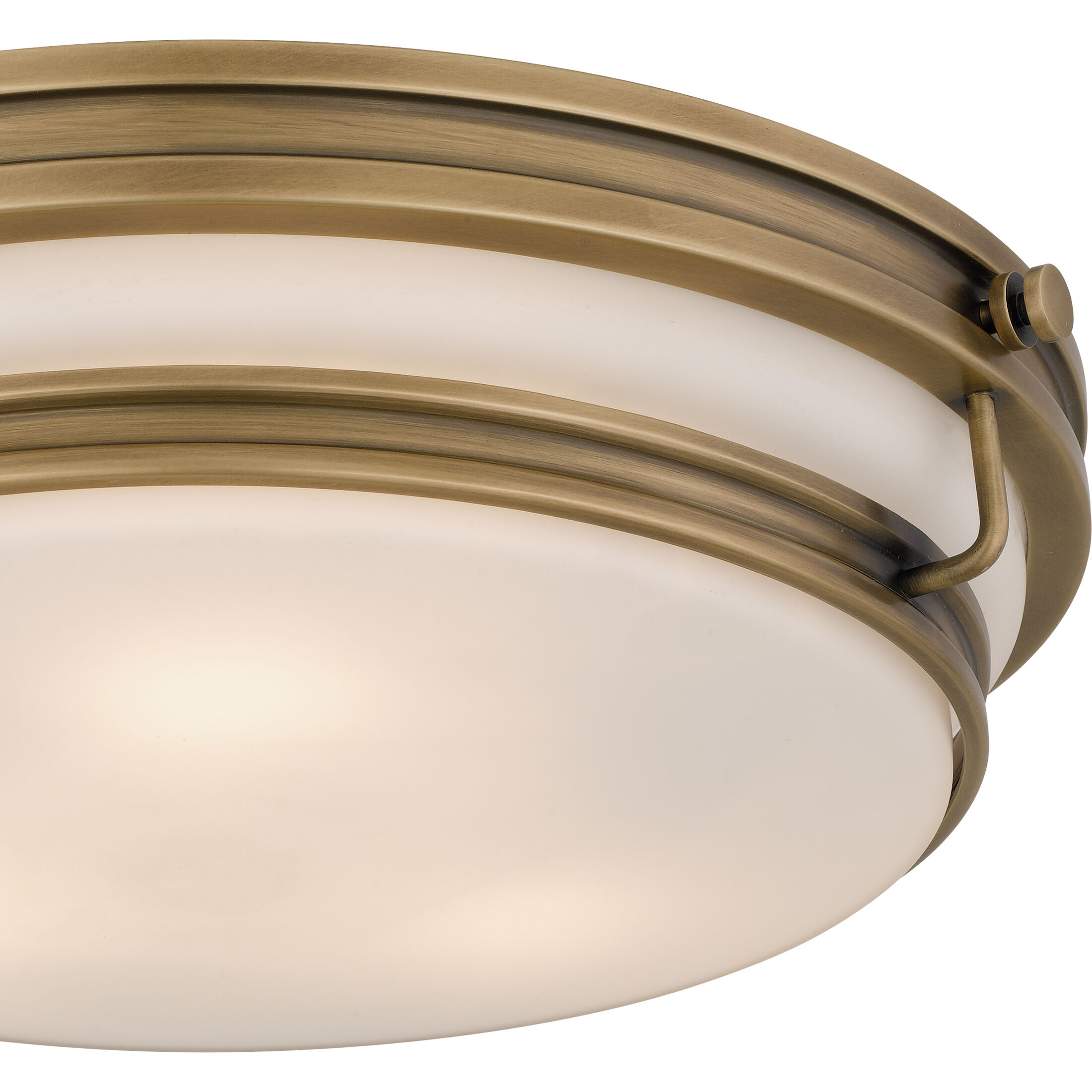 Grafton 3 Light 16 inch Weathered Brass Flush Mount Ceiling Light, Medium