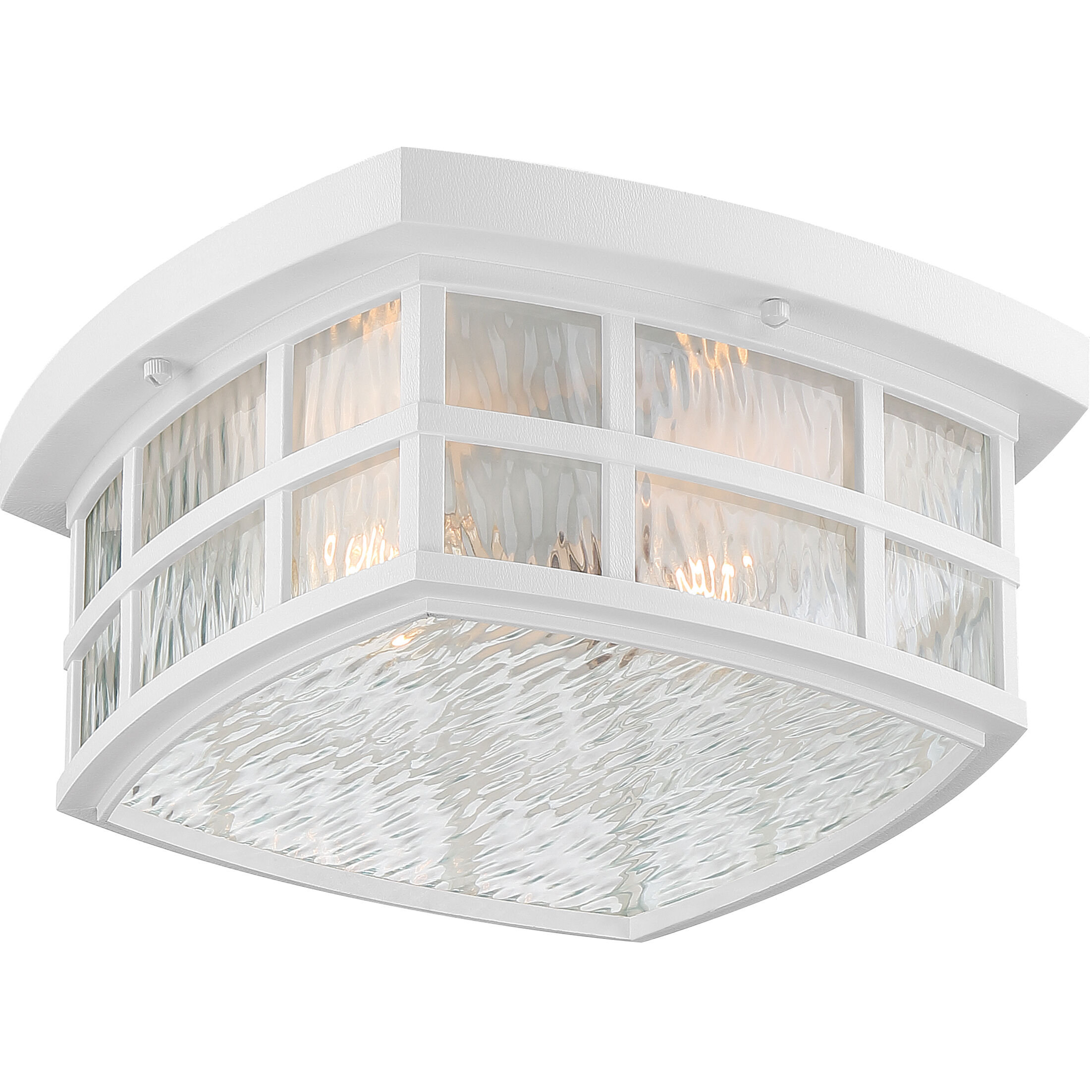 Stonington 2 Light 12 inch Matte White Outdoor Flush Mount
