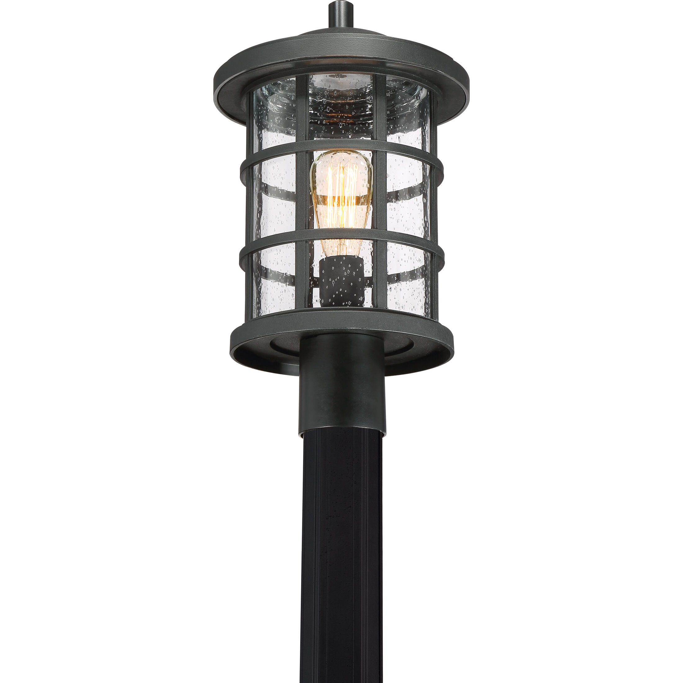 Crusade 1 Light 17 inch Earth Black Outdoor Post Lantern