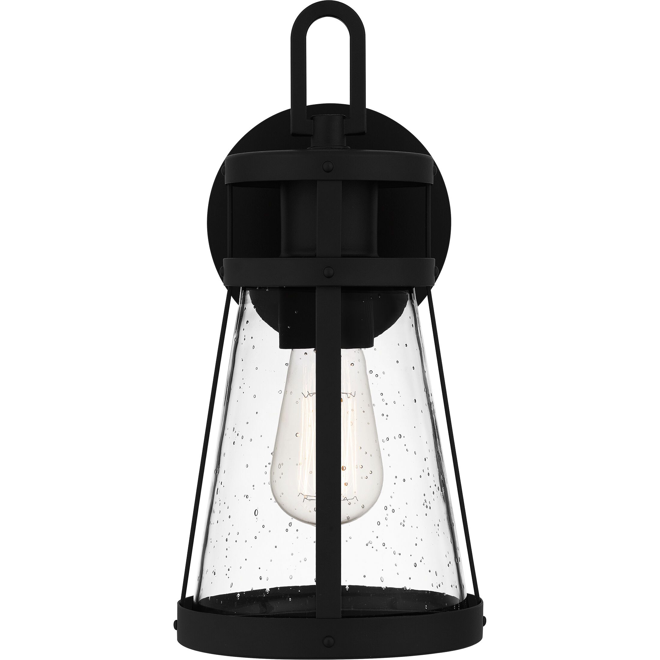 Barber 1 Light 13 inch Matte Black Outdoor Wall Lantern