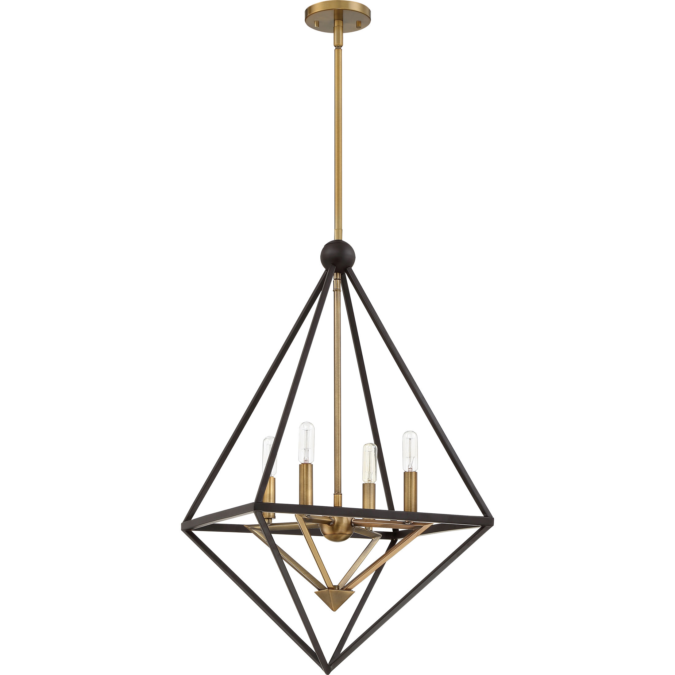 Louvre 4 Light 23 inch Western Bronze Foyer Chandelier Ceiling Light