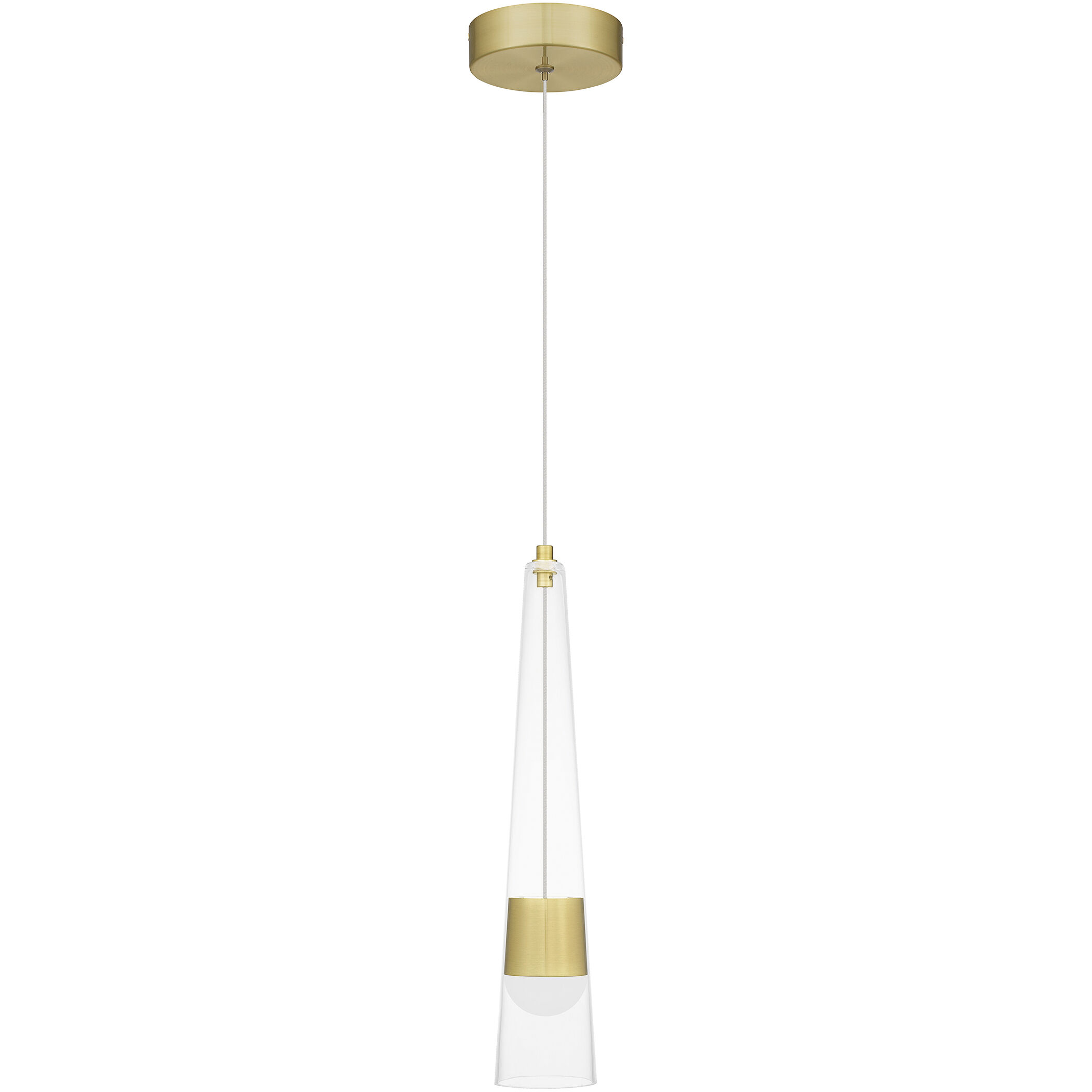 Zia 3.25 inch Satin Gold Mini Pendant Ceiling Light, Small
