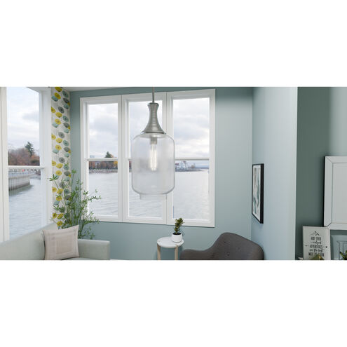 Langley 1 Light 10 inch Antique Nickel Mini Pendant Ceiling Light