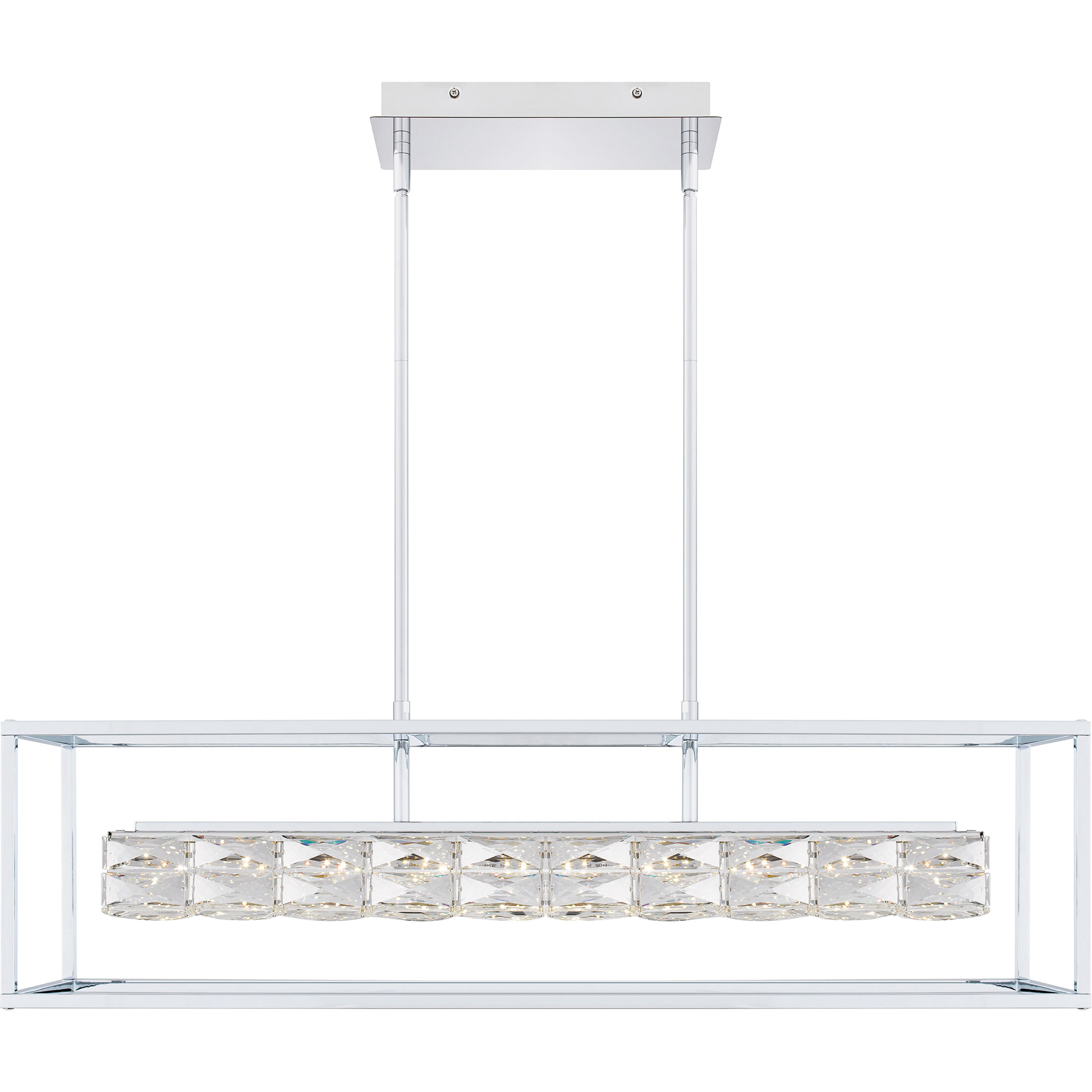 Dazzle LED 35.5 inch Polished Chrome Island Light Ceiling Light, Small