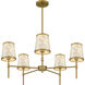 Windley 5 Light 32 inch Brushed Gold Chandelier Ceiling Light