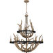 Journey 9 Light 32 inch Earth Black Chandelier Ceiling Light