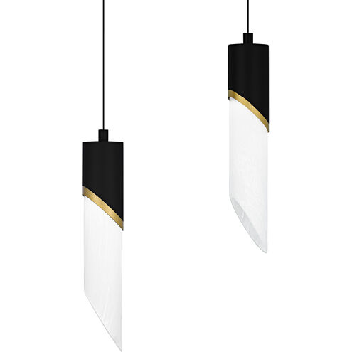 Alys LED 40 inch Matte Black Linear Chandelier Ceiling Light, Medium