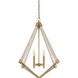 View Point 4 Light 24 inch Weathered Brass Foyer Chandelier Ceiling Light