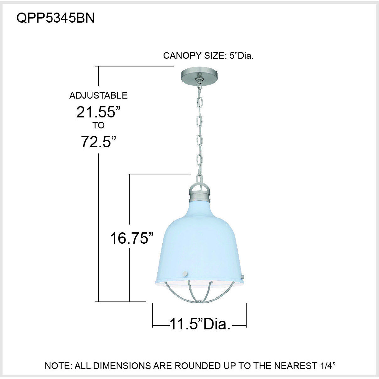 Adlington 1 Light 11.5 inch Brushed Nickel Mini Pendant Ceiling Light, Small