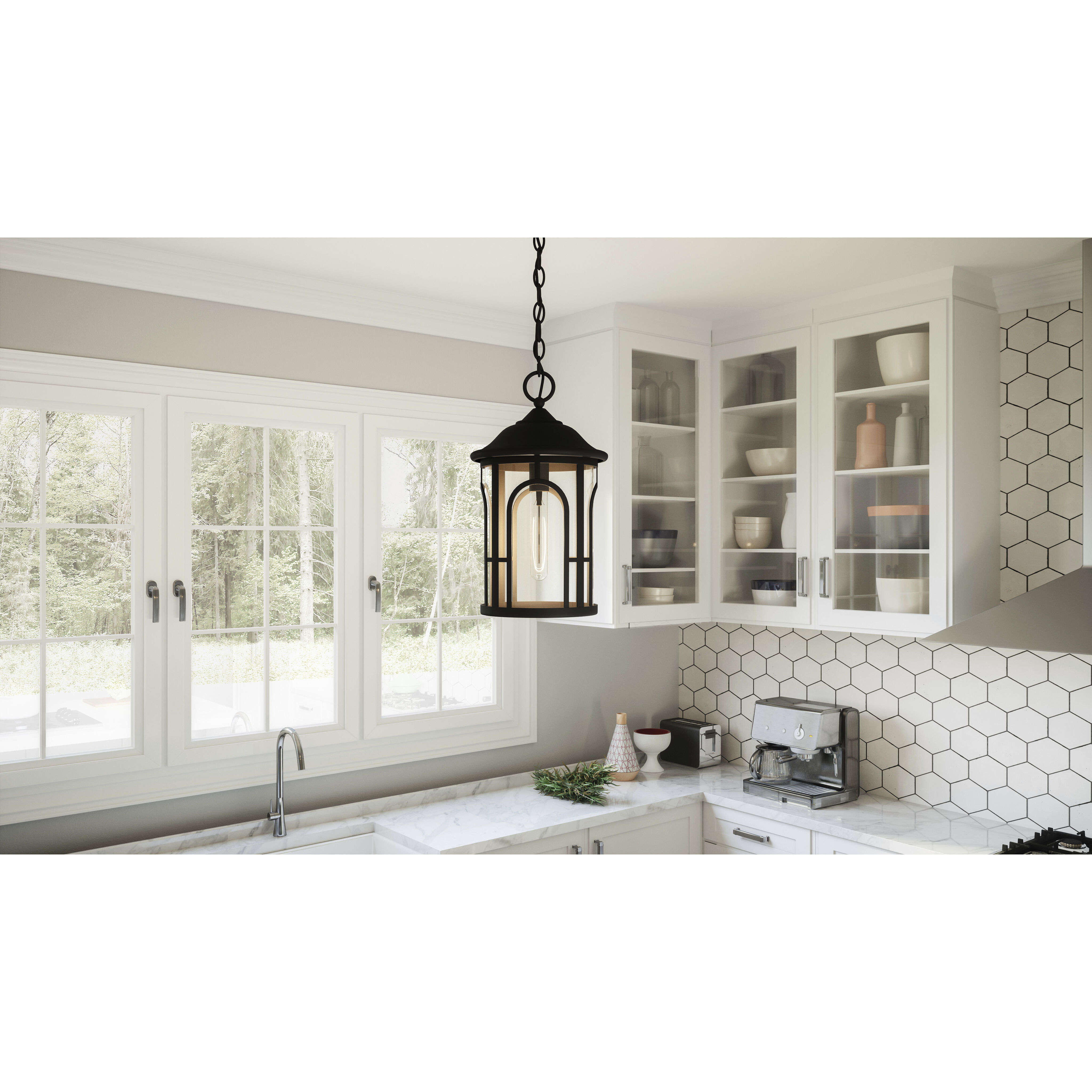 Brampton 1 Light 9.5 inch Matte Black Mini Pendant Ceiling Light