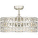 Coffman 22 inch Polished Nickel with Silver Blades Fandelier
