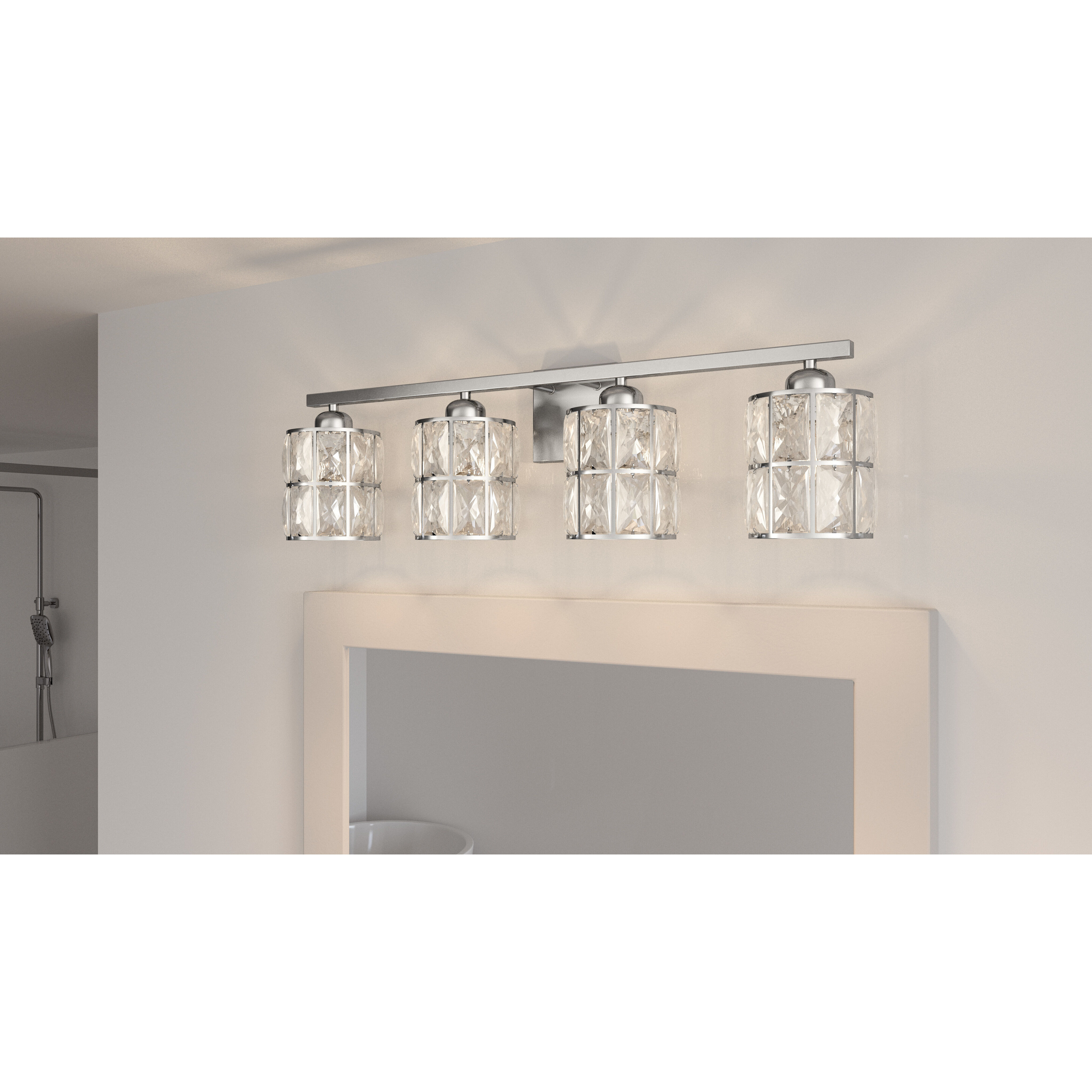 Gibson 4 Light 30 inch Polished Chrome Bath Light Wall Light