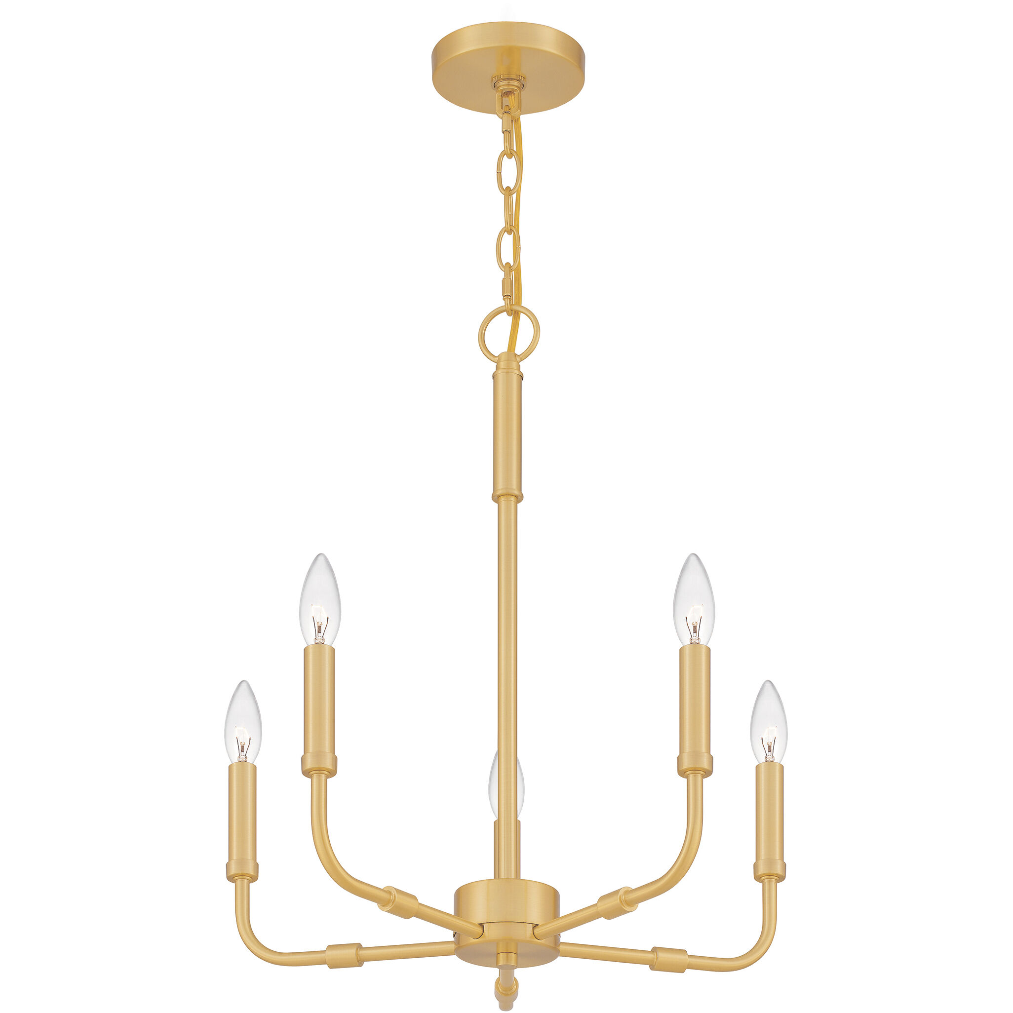 Abner 5 Light 18 inch Aged Brass Chandelier Ceiling Light